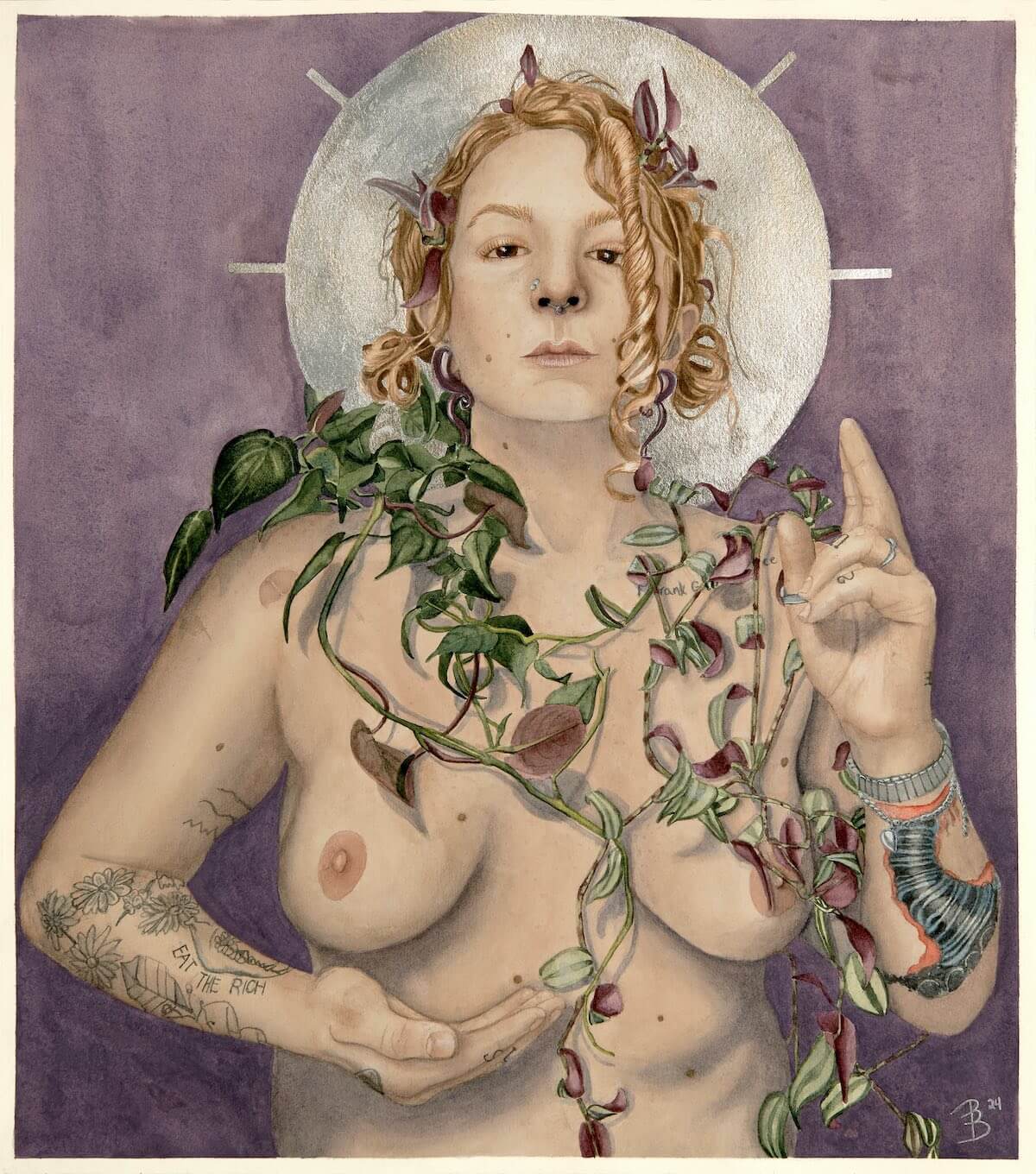 2025.06 - Blake Bottoms_JesusHands_Watercolor_2024_24x21